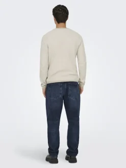 ONSERIC REG 12 STRUC CREW KNIT NOOS silver lining2
