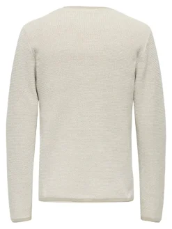 ONSERIC REG 12 STRUC CREW KNIT NOOS silver lining2