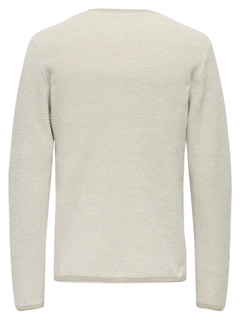 ONSERIC REG 12 STRUC CREW KNIT NOOS silver lining2