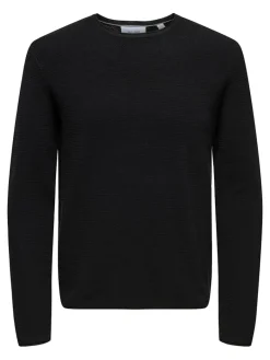 ONSERIC REG 12 STRUC CREW KNIT NOOS black
