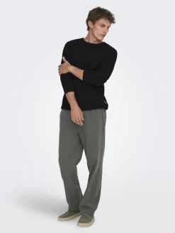 ONSERIC REG 12 STRUC CREW KNIT NOOS black
