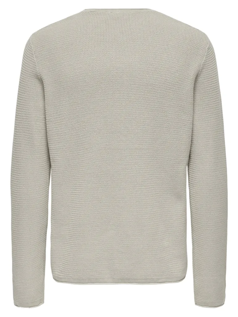 ONSERIC REG 12 STRUC CREW KNIT NOOS silver lining1