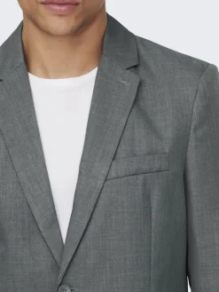 ONSEVE SLIM 2BTN 0052 BLAZER medium grey melange