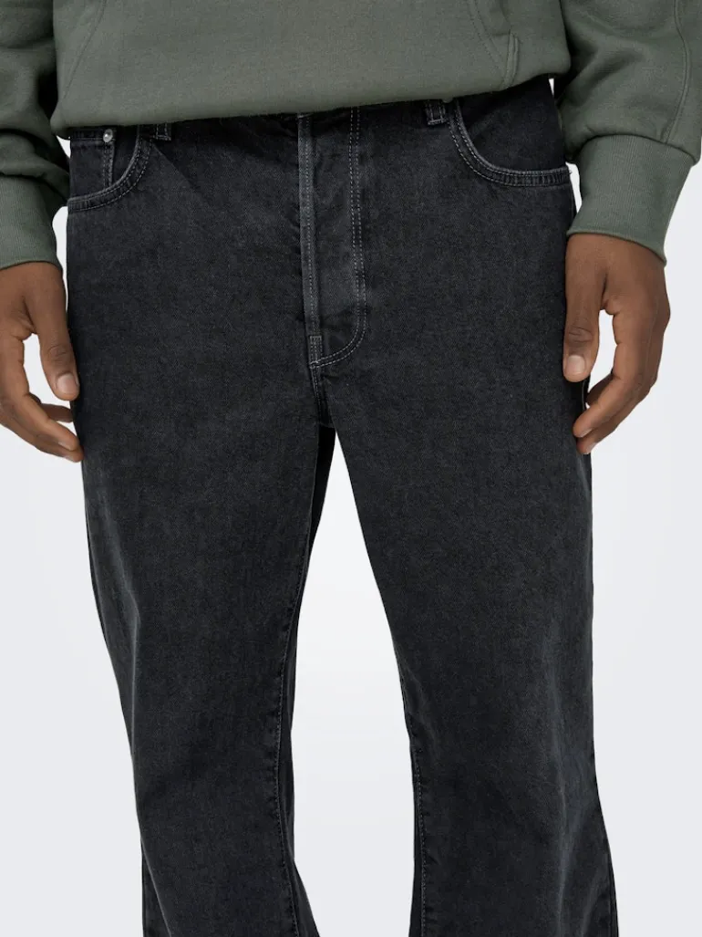 ONSFADE LOOSE WB 6778 TAI DNM NOOS washed black