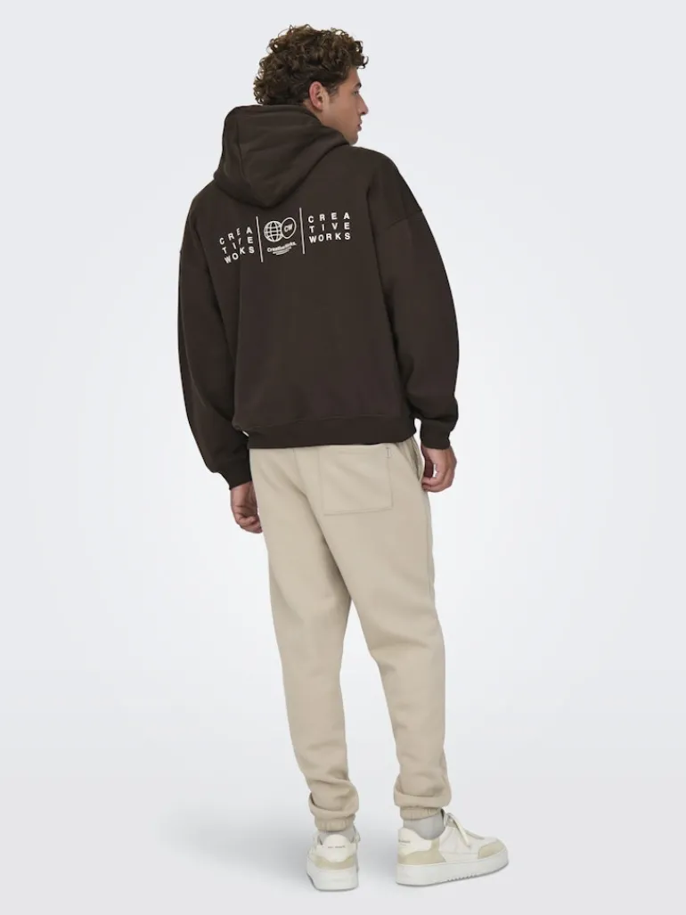 ONSGALLERY VTG HOODIE coffee bean