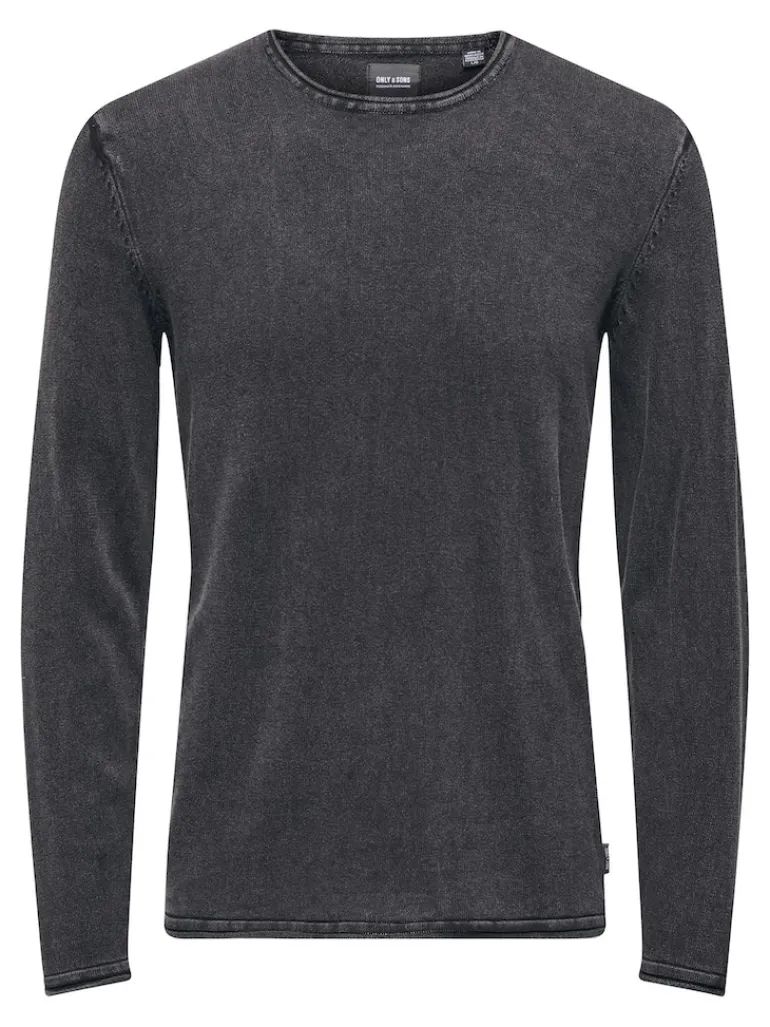 ONSGARSON 12 WASH CREW KNIT black