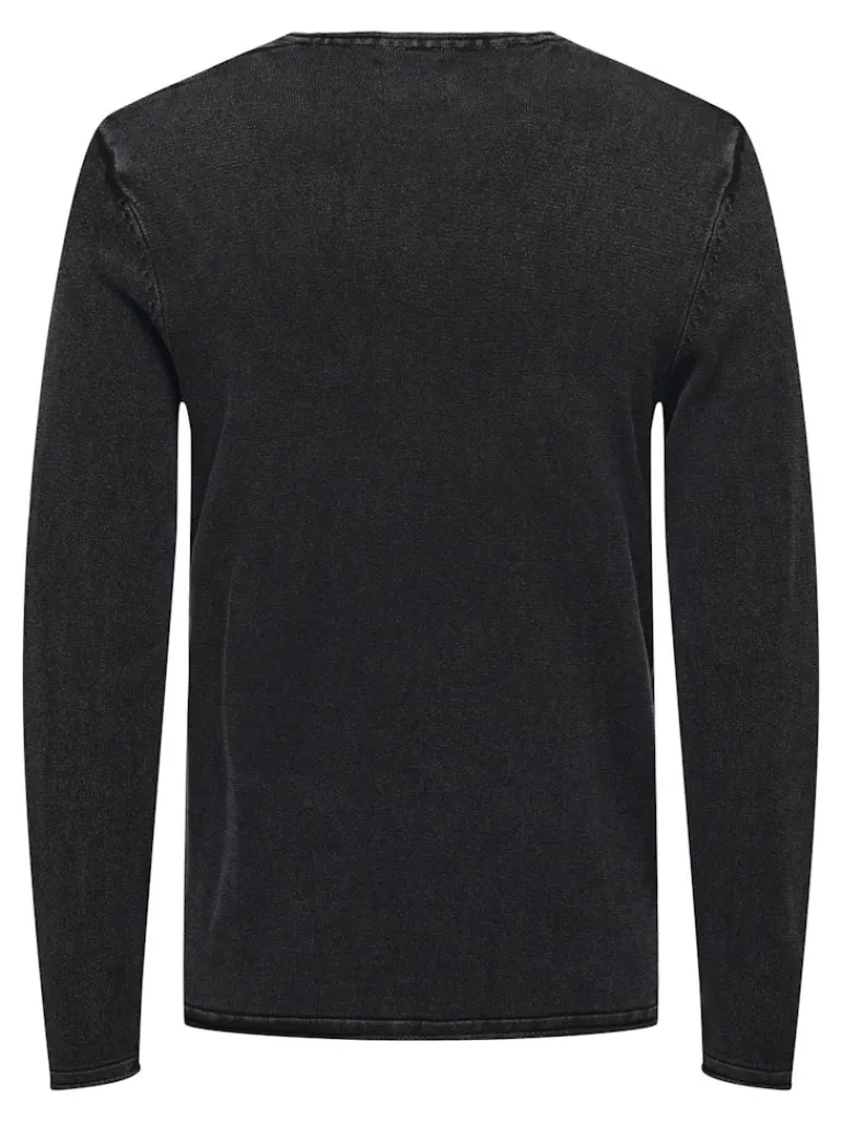 ONSGARSON 12 WASH CREW KNIT black