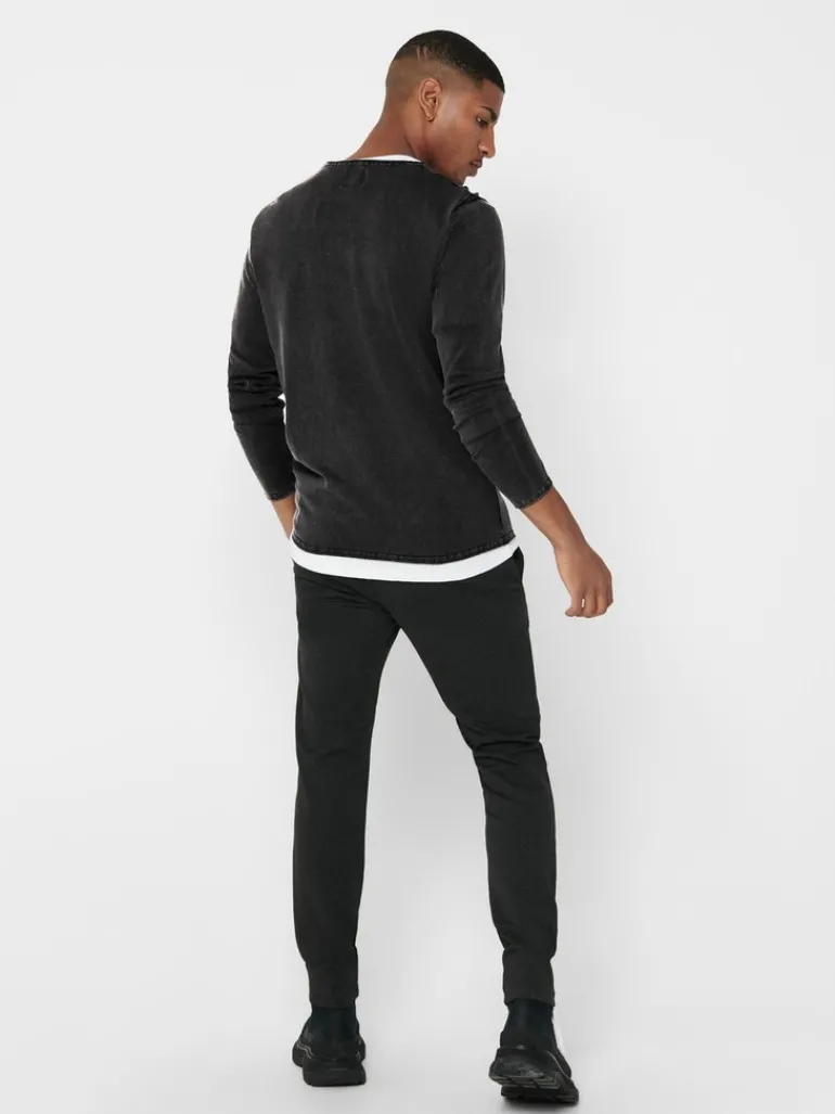 ONSGARSON 12 WASH CREW KNIT black