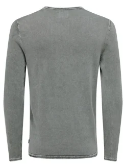 ONSGARSON 12 WASH CREW KNIT castor gray