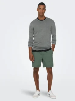 ONSGARSON 12 WASH CREW KNIT castor gray