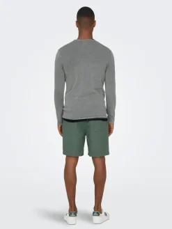 ONSGARSON 12 WASH CREW KNIT castor gray