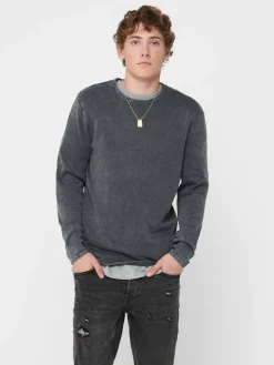 ONSGARSON 12 WASH CREW KNIT ombre blue