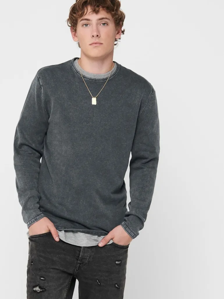 ONSGARSON 12 WASH CREW KNIT ombre blue