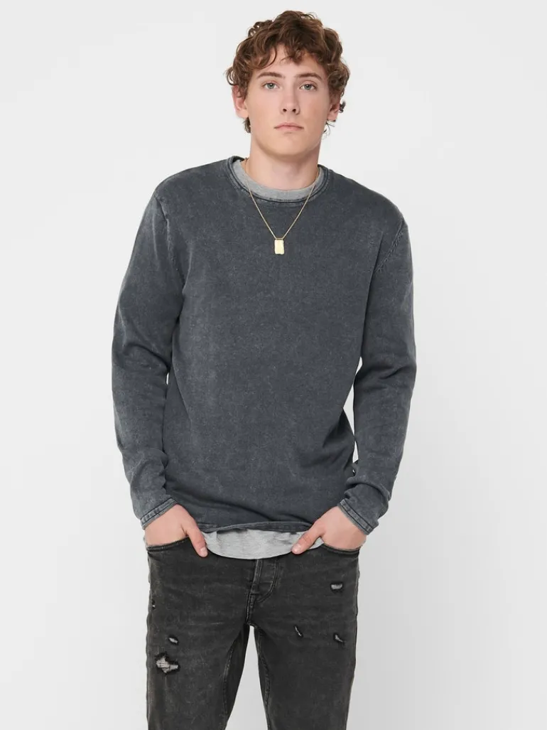 ONSGARSON 12 WASH CREW KNIT ombre blue