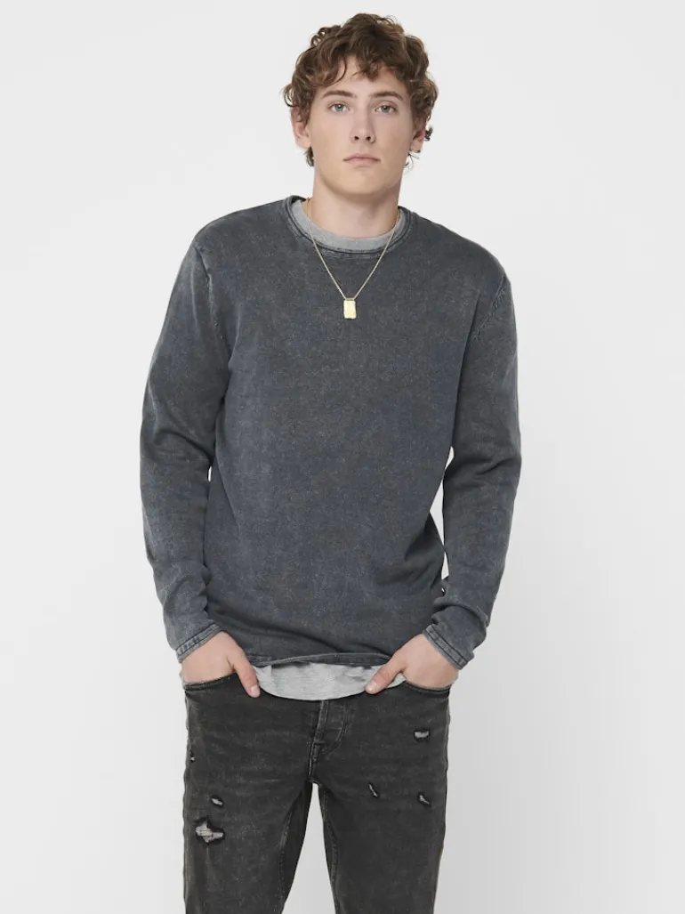 ONSGARSON 12 WASH CREW KNIT ombre blue