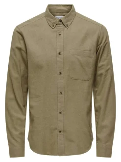 ONSGUDMUND SLIM 1-PKT SOLID SHIRT NOOS chinchilla