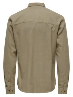 ONSGUDMUND SLIM 1-PKT SOLID SHIRT NOOS chinchilla