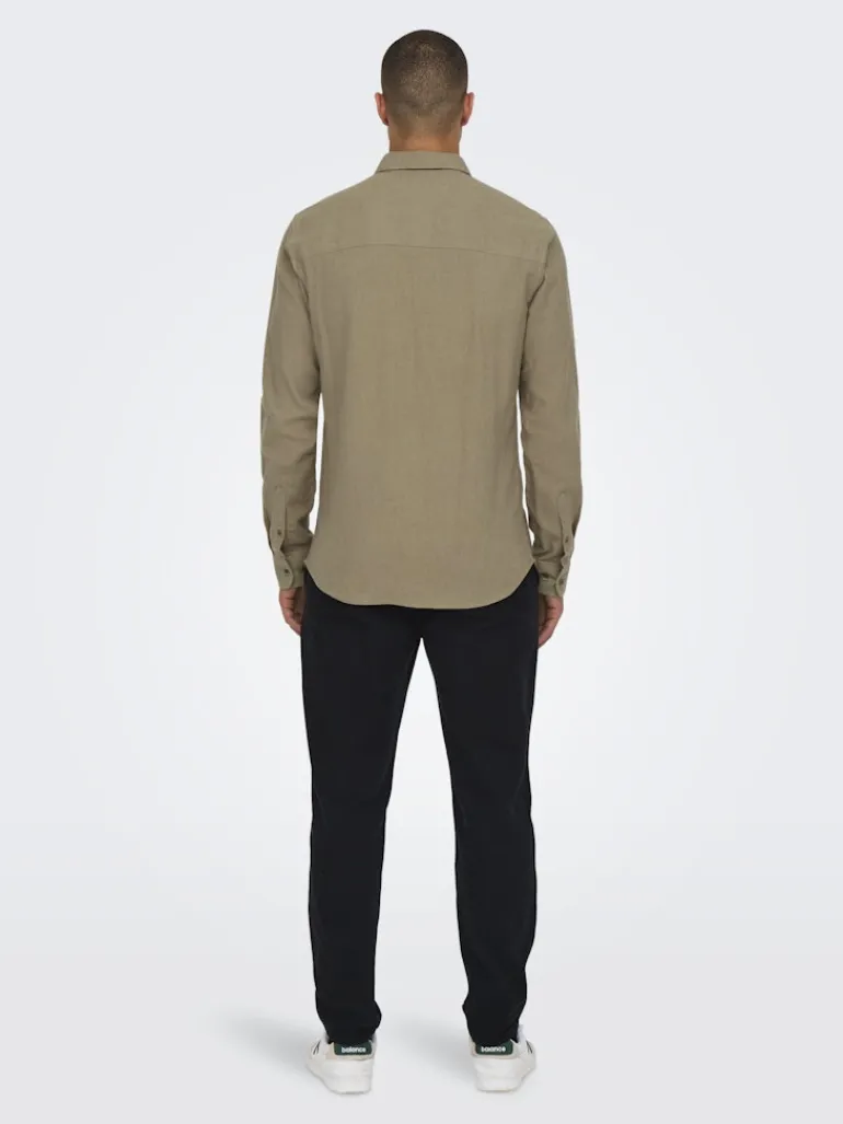 ONSGUDMUND SLIM 1-PKT SOLID SHIRT NOOS chinchilla