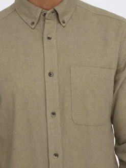 ONSGUDMUND SLIM 1-PKT SOLID SHIRT NOOS chinchilla