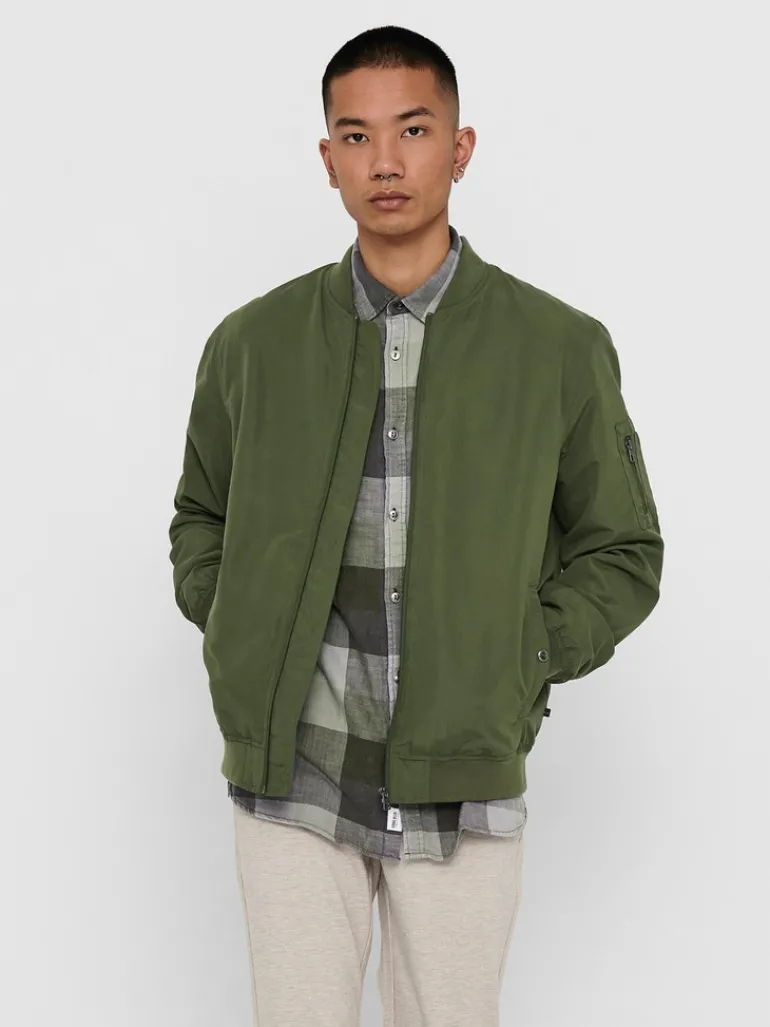 ONSJACK BOMBER NOOS OTW olive night