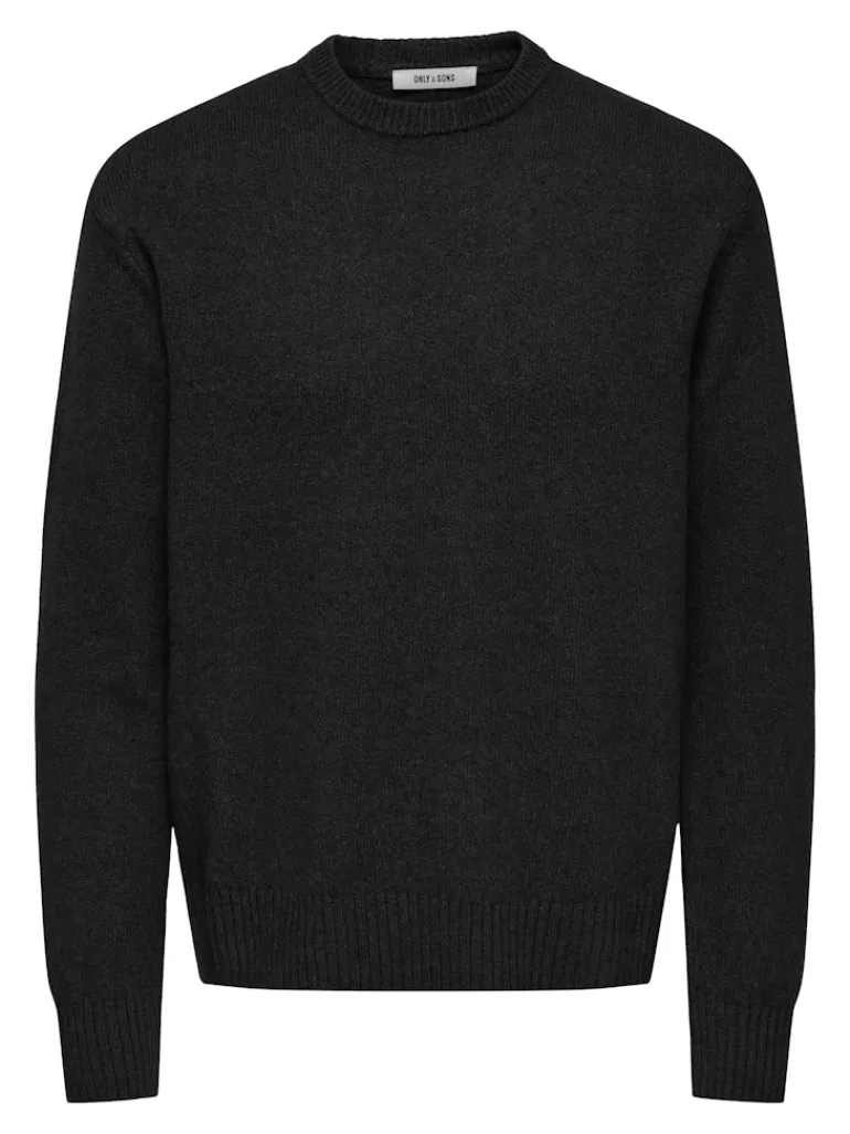ONSJAMES RLX CREW KNIT NOOS black