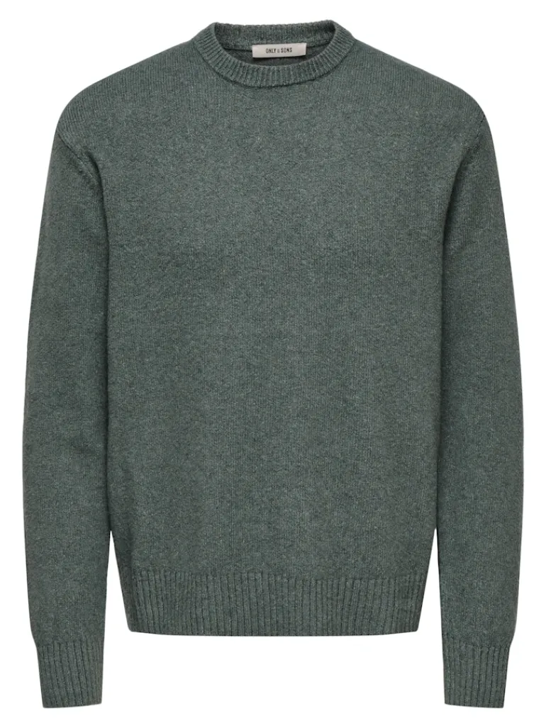 ONSJAMES RLX CREW KNIT NOOS castor gray