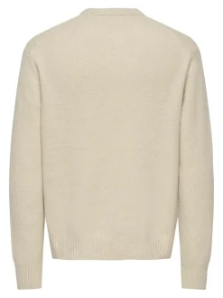ONSJAMES RLX CREW KNIT NOOS oatmeal