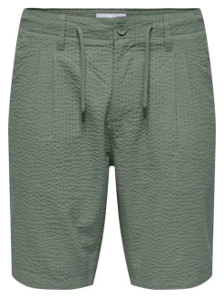ONSLEO LIFE 0009 SEERSUCKER SHORTS NOOS castor gray