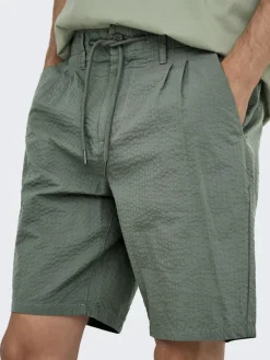 ONSLEO LIFE 0009 SEERSUCKER SHORTS NOOS castor gray