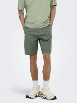 ONSLEO LIFE 0009 SEERSUCKER SHORTS NOOS castor gray