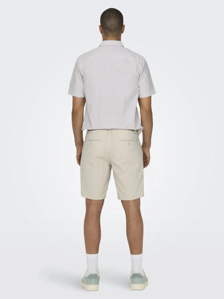ONSLEO LIFE 0009 SEERSUCKER SHORTS NOOS silver lining