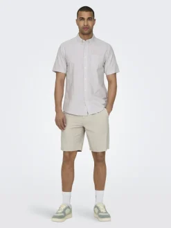 ONSLEO LIFE 0009 SEERSUCKER SHORTS NOOS silver lining