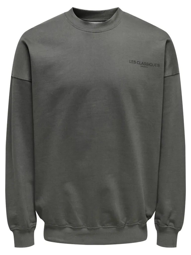 ONSLES CLASSIQUES RLX CREWNECK grey pinstripe