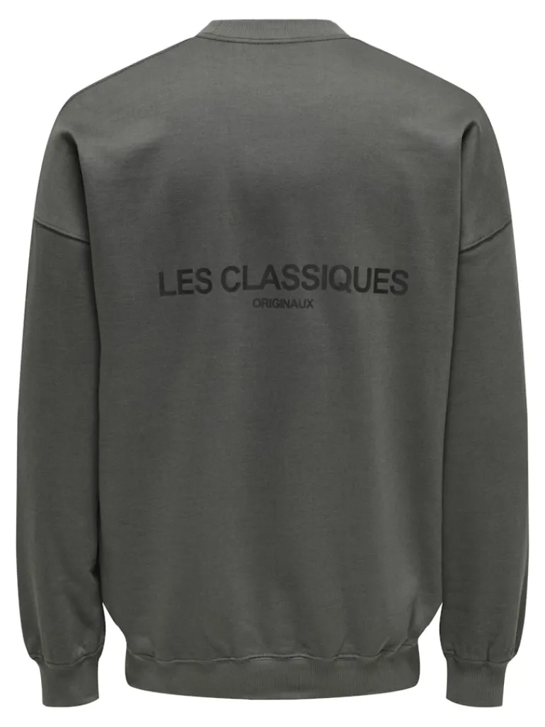 ONSLES CLASSIQUES RLX CREWNECK grey pinstripe