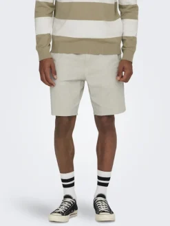 ONSLINUS 0007 COT LIN SHORTS NOOS silver lining