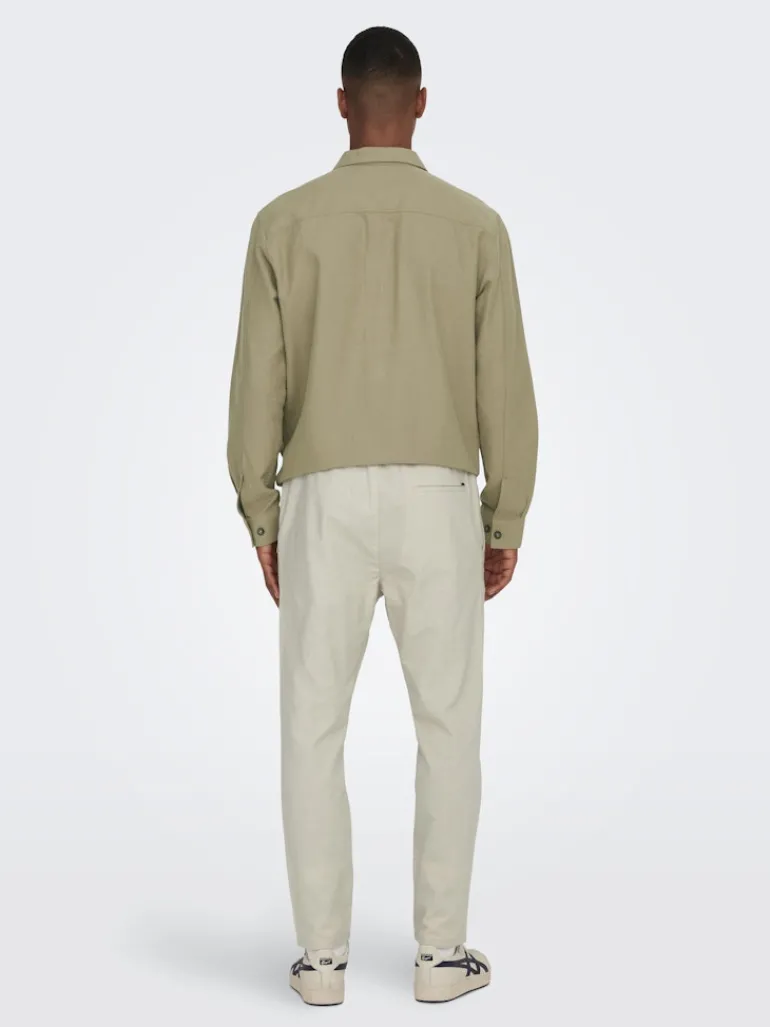 ONSLINUS CROP 0007 COT LIN PNT NOOS silver lining