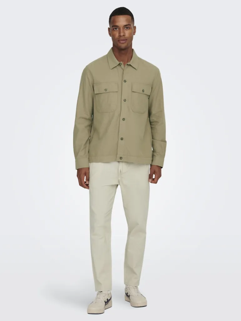 ONSLINUS CROP 0007 COT LIN PNT NOOS silver lining