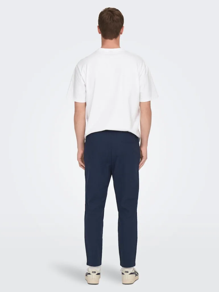 ONSLINUS CROP 0007 COT LIN PNT NOOS dark navy