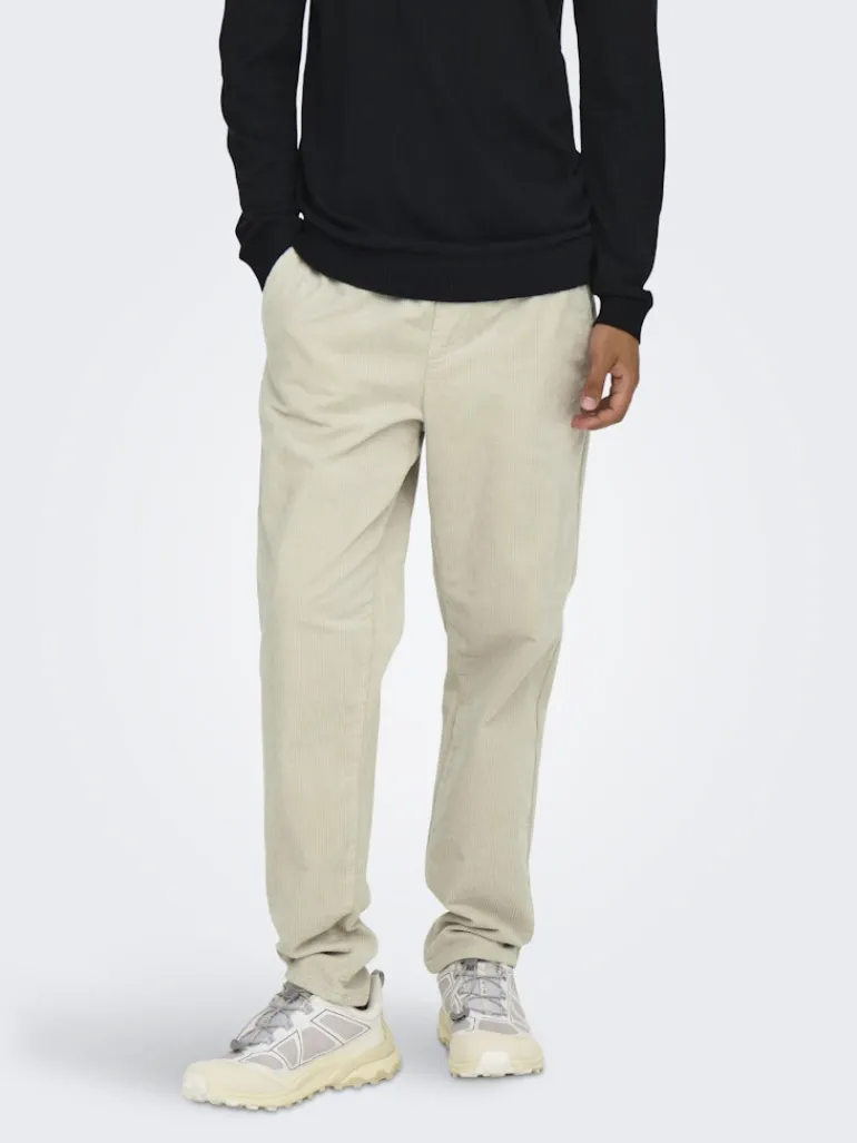 ONSLINUS TAP CORDUROY 0185 PANT NOOS silver lining