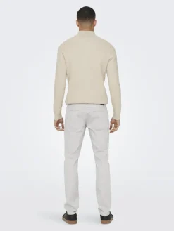 ONSLOOM LIFE SLIM TWILL 4452 PANT white