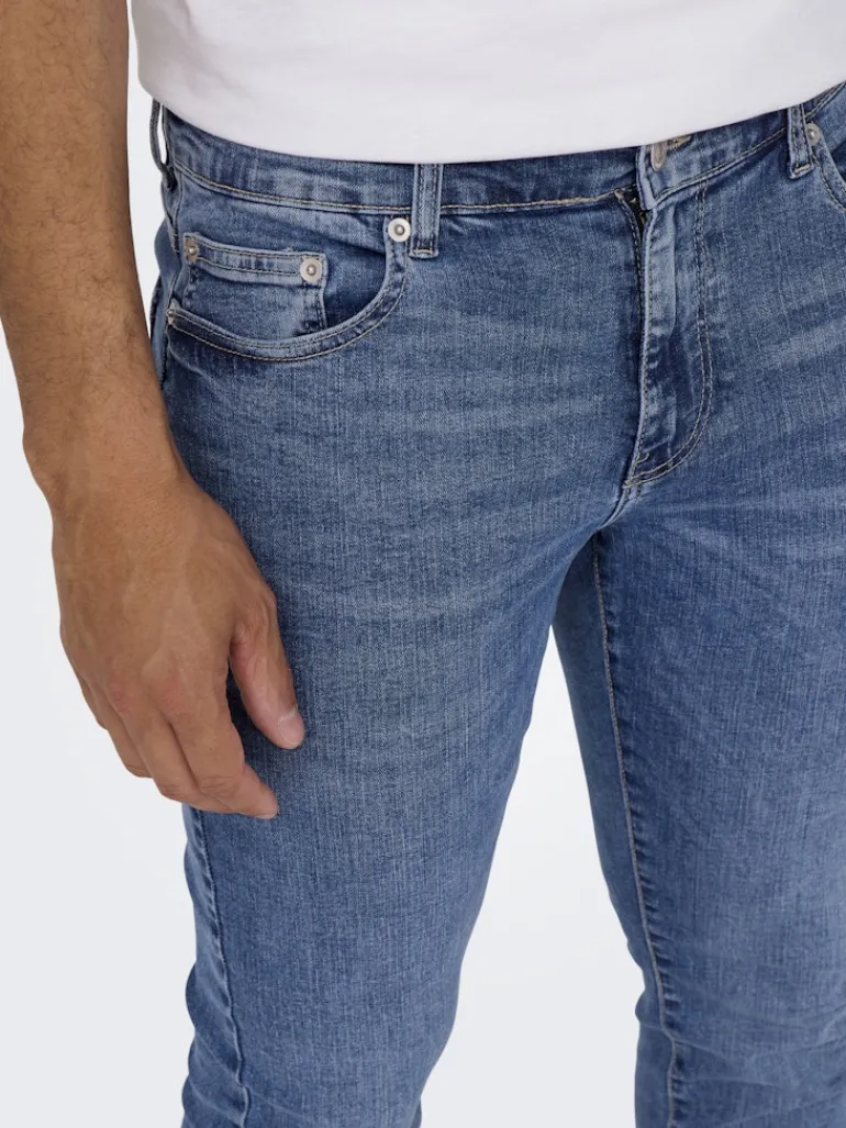 ONSLOOM SLIM MB 6756 MAT DNM NOOS medium blue denim