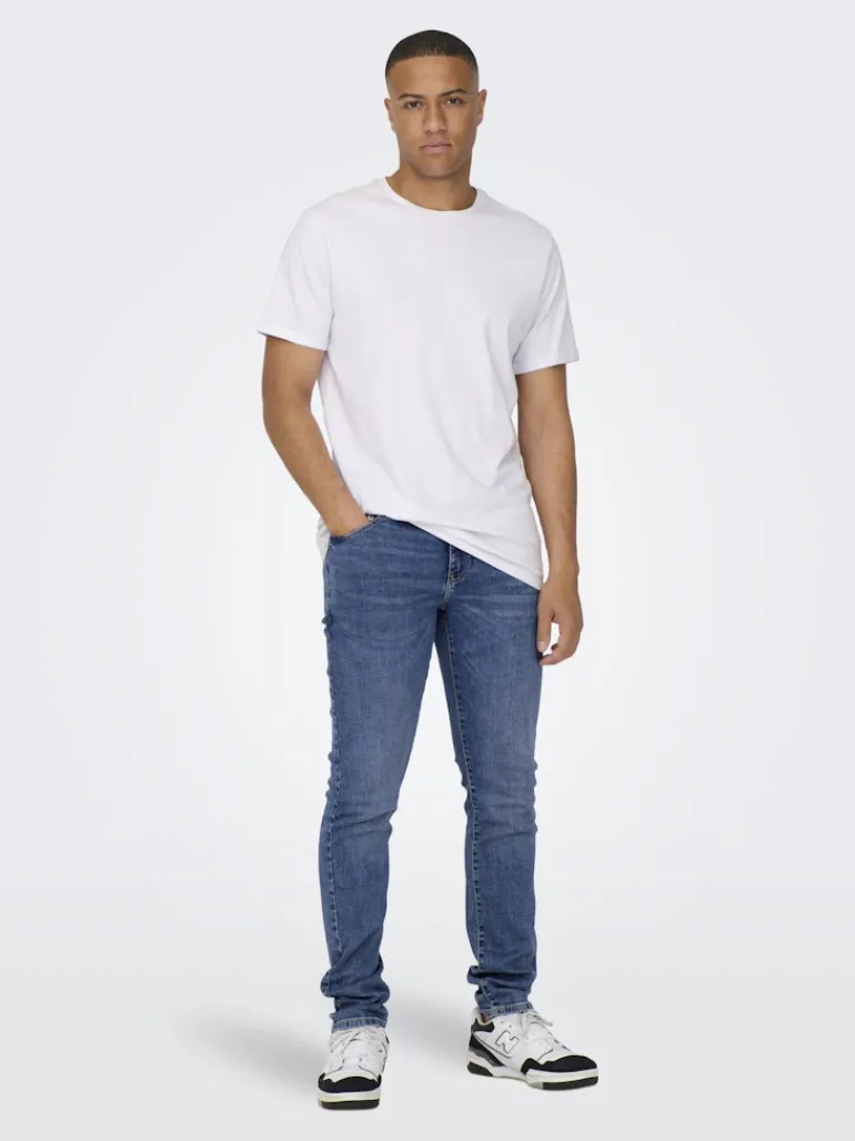 ONSLOOM SLIM MB 6756 MAT DNM NOOS medium blue denim