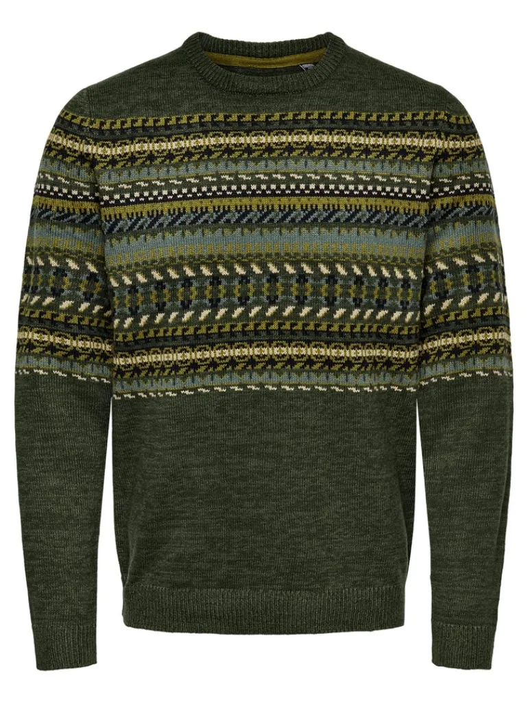 ONSLUDVIG 7 CHEST JAQ KNIT deep depths