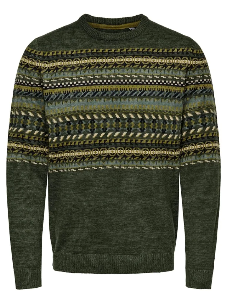 ONSLUDVIG 7 CHEST JAQ KNIT deep depths