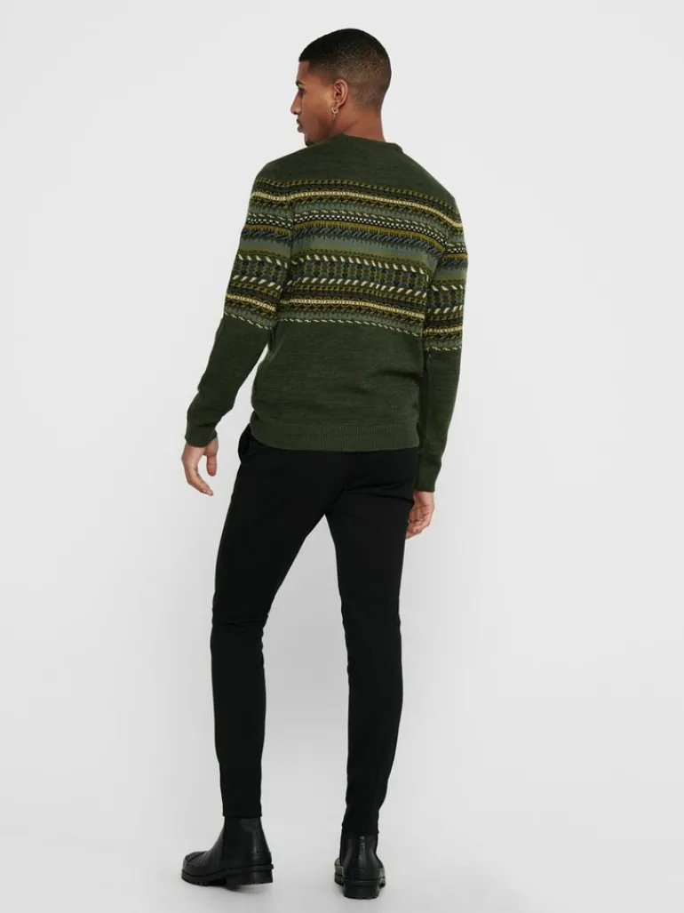 ONSLUDVIG 7 CHEST JAQ KNIT deep depths