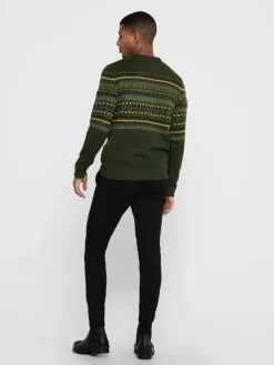 ONSLUDVIG 7 CHEST JAQ KNIT deep depths