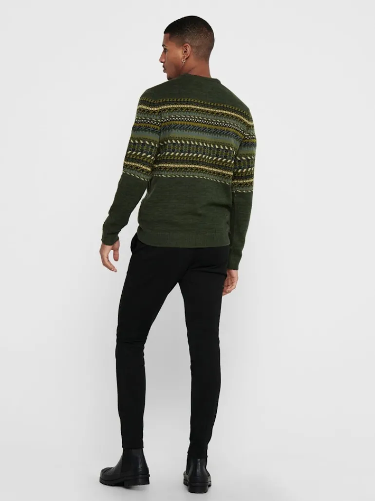ONSLUDVIG 7 CHEST JAQ KNIT deep depths
