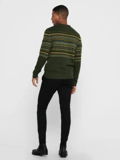 ONSLUDVIG 7 CHEST JAQ KNIT deep depths