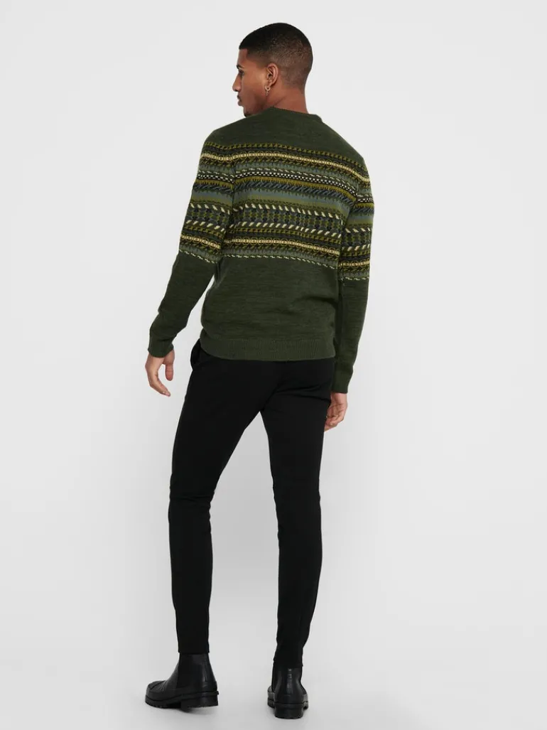 ONSLUDVIG 7 CHEST JAQ KNIT deep depths