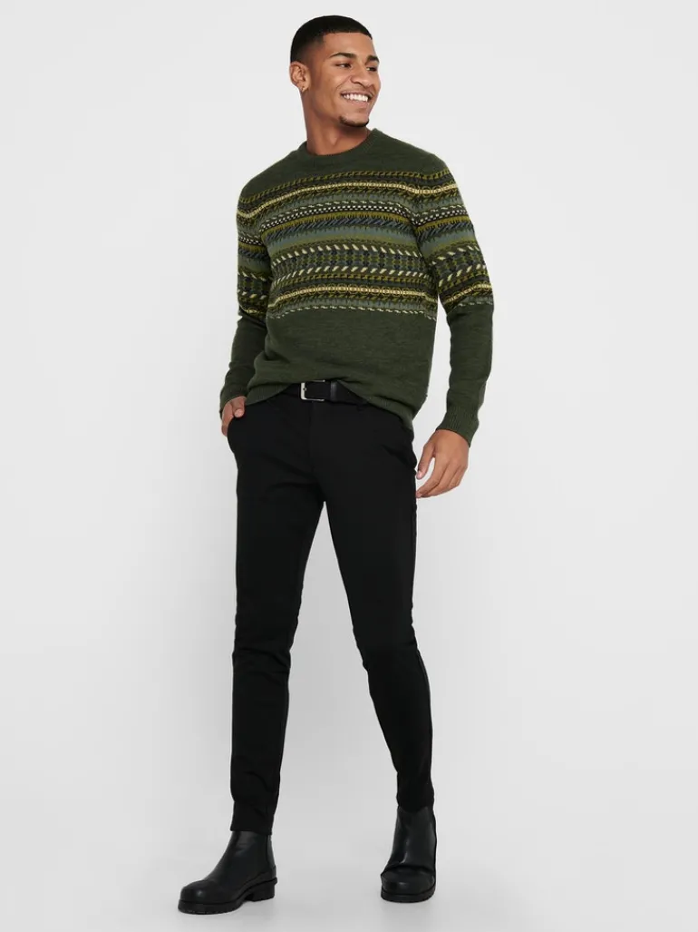 ONSLUDVIG 7 CHEST JAQ KNIT deep depths